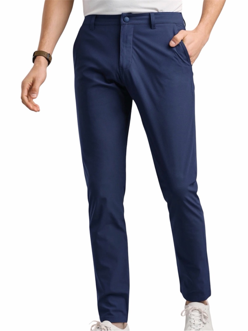 Rhone Commuter Pants Slim Navy Blue 36x33L 4-Way Stretch